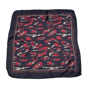Mens Handkerchief Pocket Square Print Blue Red